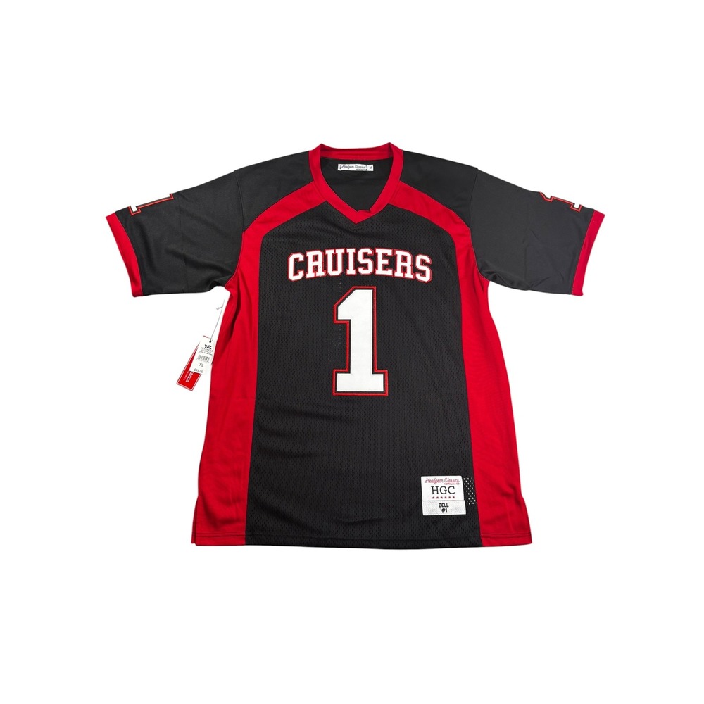 Headgear Classics LeVeon Bell Cruisers High School Football Jersey Black Red XL